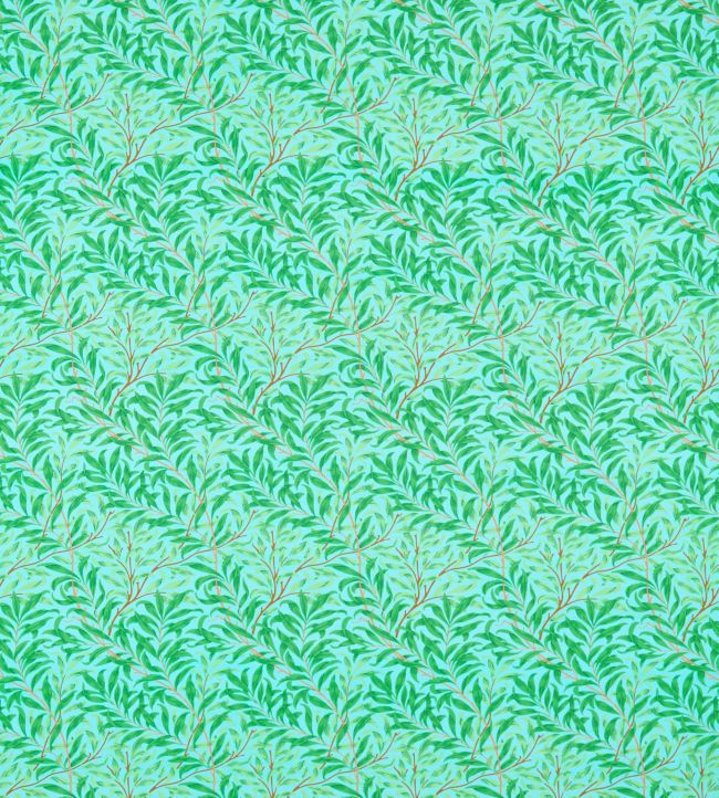 Willow Bough Fabric - Sky/Leaf Green - 226842 - Morris & Co
