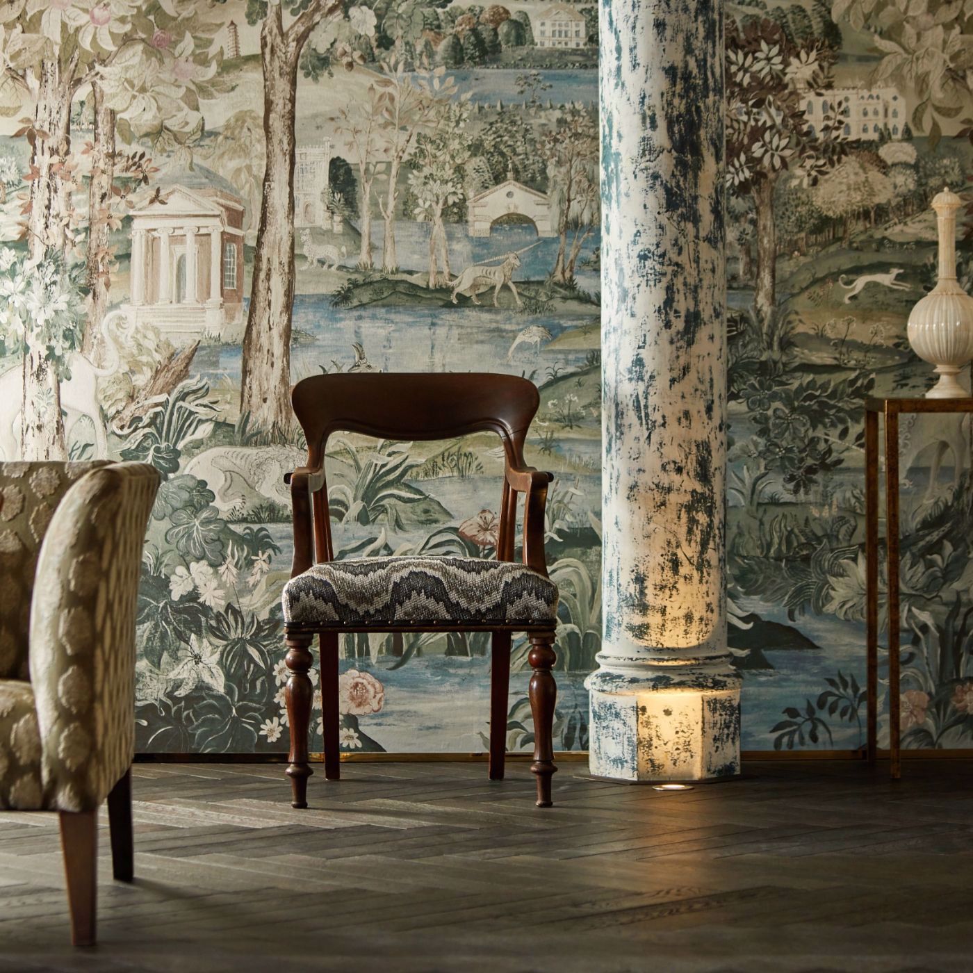 Arcadian Thames Wallpaper - Mineral - ZATW313040 - Zoffany - Premier Wallcovering
