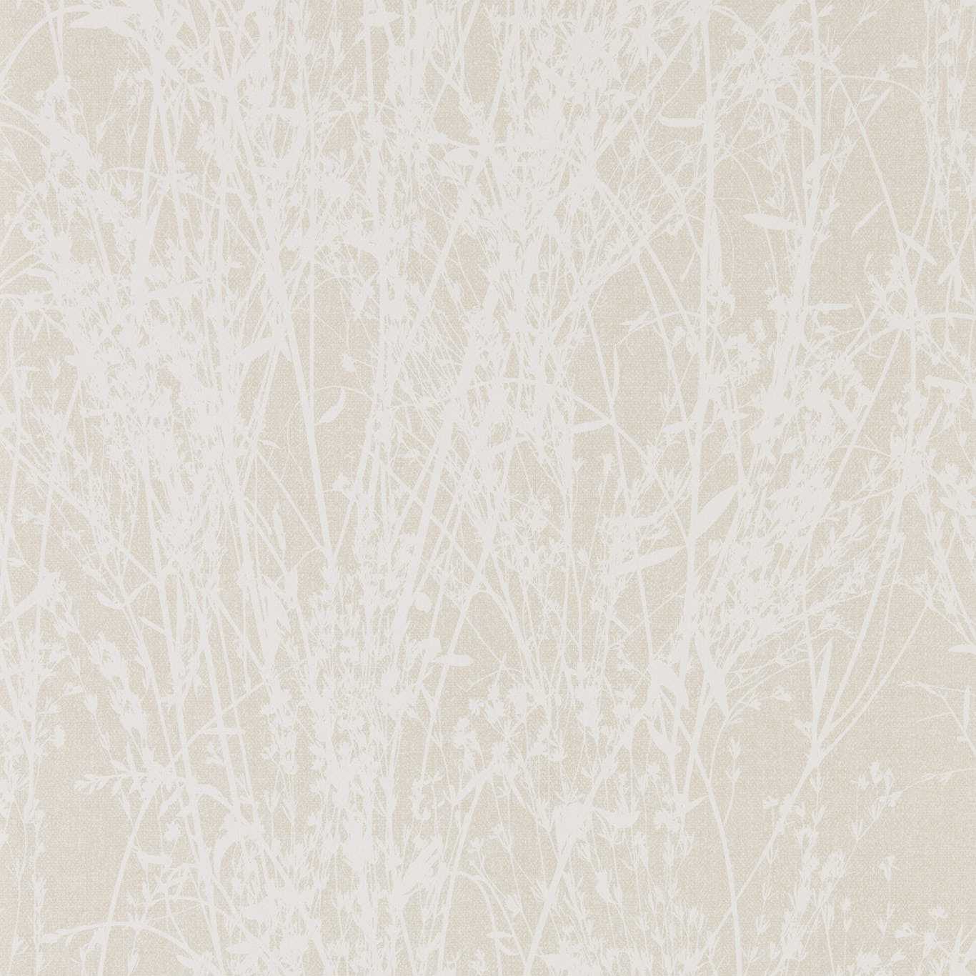 Meadow Canvas Wallpaper - White/Parchment - Sanderson - DWOW215695