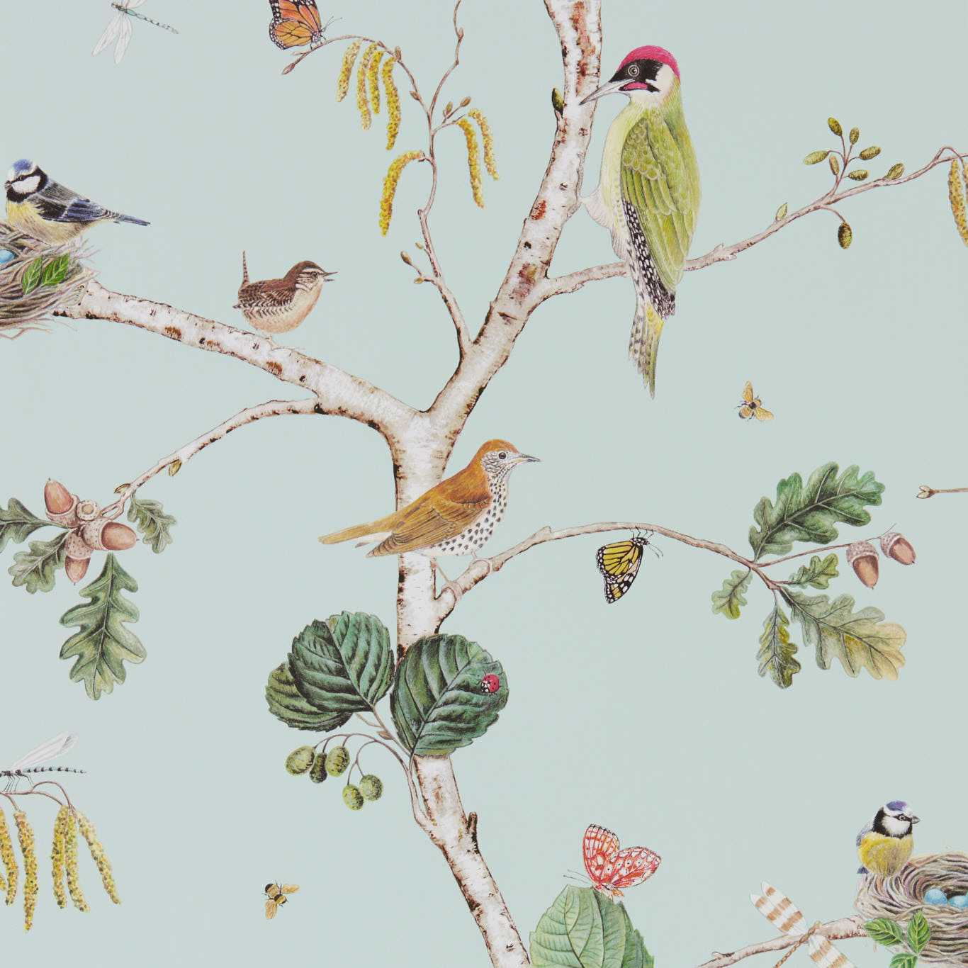 Woodland Chorus Wallpaper - Sepia/Neutral - DWOW215704 - Sanderson
