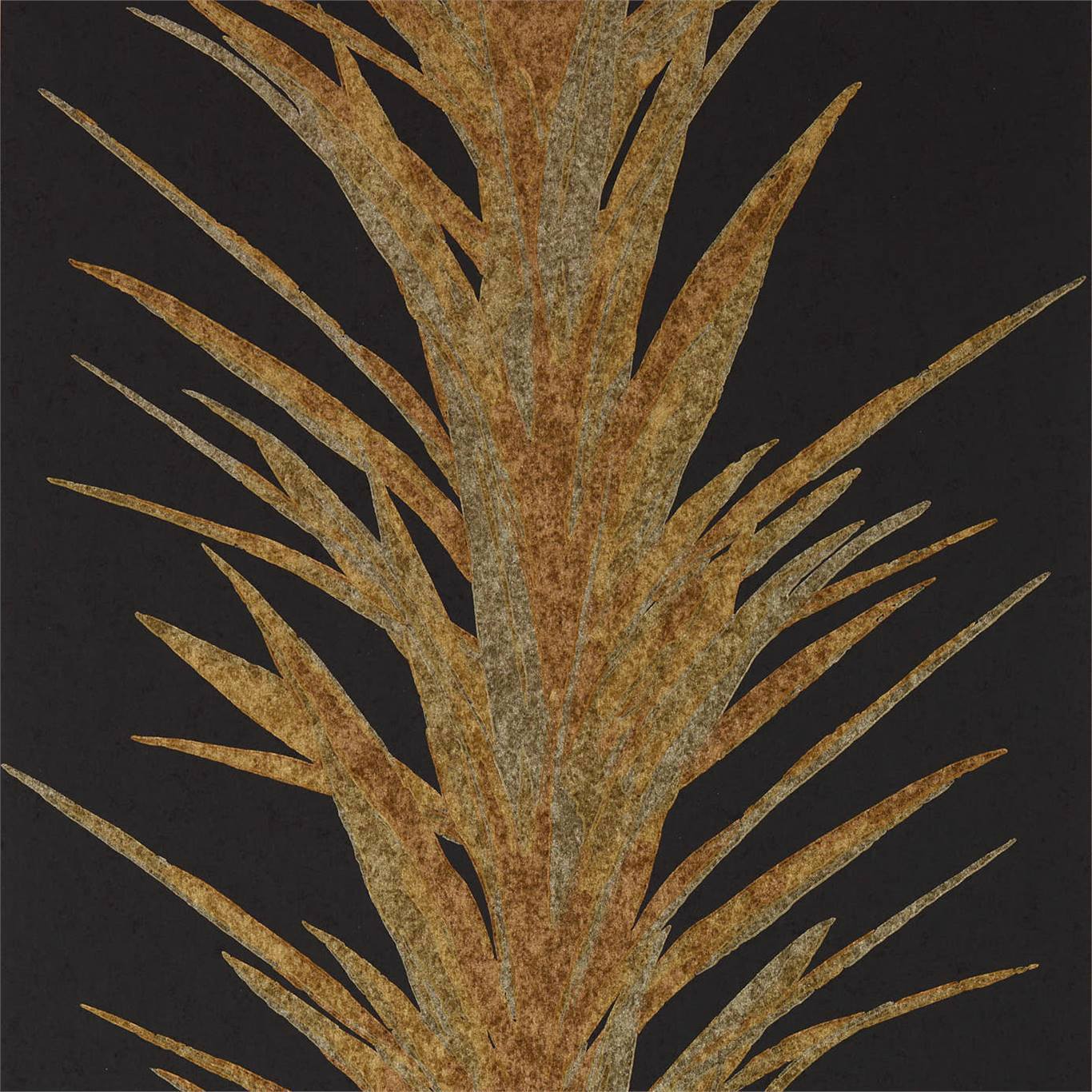 Yucca Wallpaper - Charcoal/Gold - Sanderson - DGLW216651
