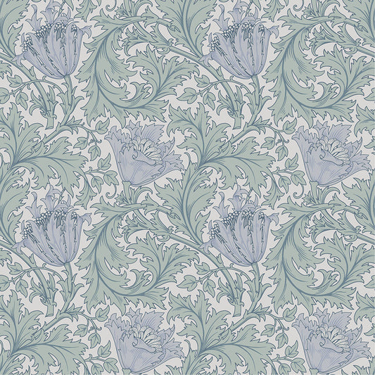 82003 - Anemone Wallpaper - Light Blue - Midbec