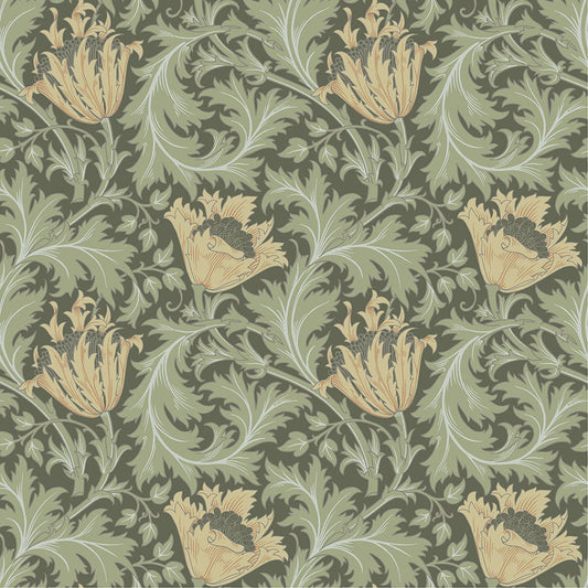 82004 - Anemone Wallpaper - Green Yellow - Midbec