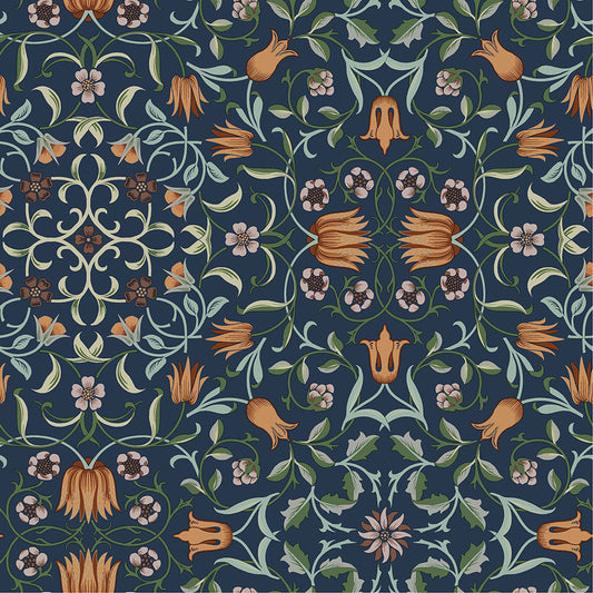82010 - No 1 Holland Park Wallpaper - Dark Blue - Midbec