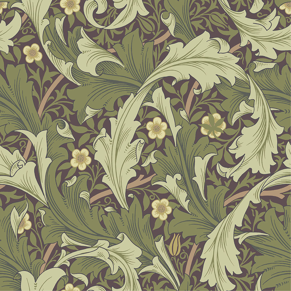 82013 - Granville Wallpaper - Green / Purple - Midbec