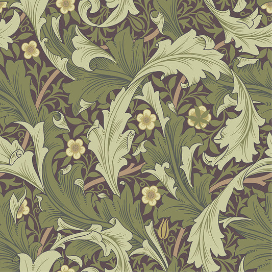 82013 - Granville Wallpaper - Green / Purple - Midbec