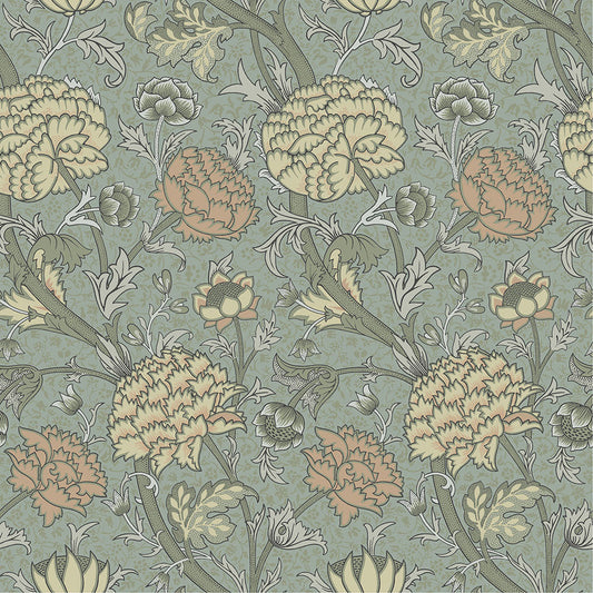 82034 - Cray Wallpaper - Turquoise - Midbec