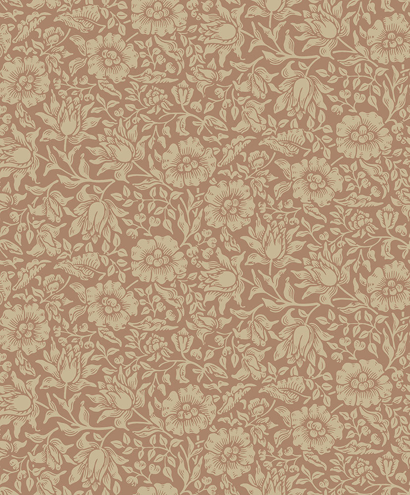 82040 - Mallow Wallpaper - Red - Midbec