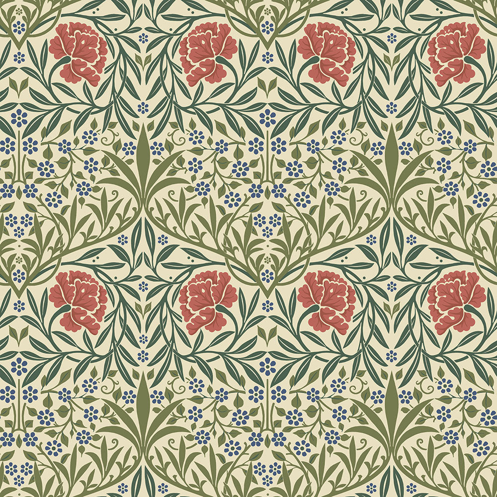 82043 - Oxford Union Wallpaper - Red / Green - Midbec