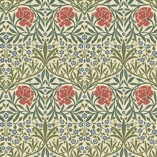 82043 - Oxford Union Wallpaper - Red / Green - Midbec