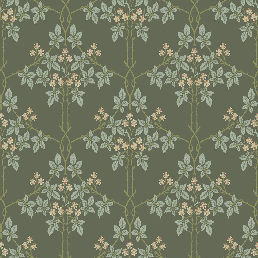 82055 - Blackberry Wallpaper - Green - Midbec