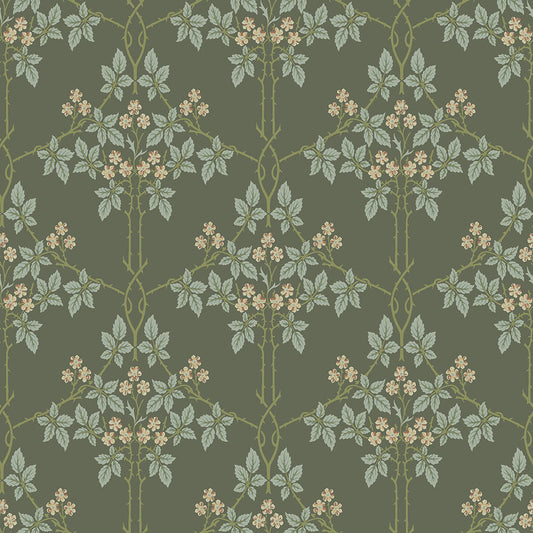 82055 - Blackberry Wallpaper - Green - Midbec