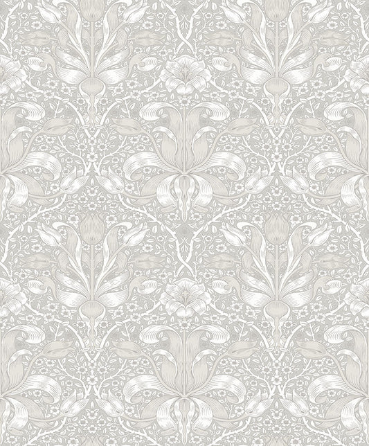 82065 - Spring Thicket Wallpaper - White / Grey - Midbec