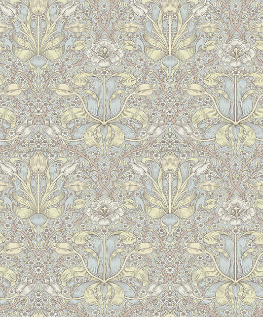 82066 - Spring Thicket Wallpaper - Light Blue - Midbec