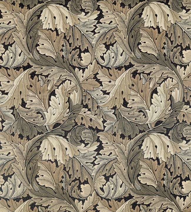 Acanthus Fabric - Charcoal/Grey - 226399 - Morris & Co