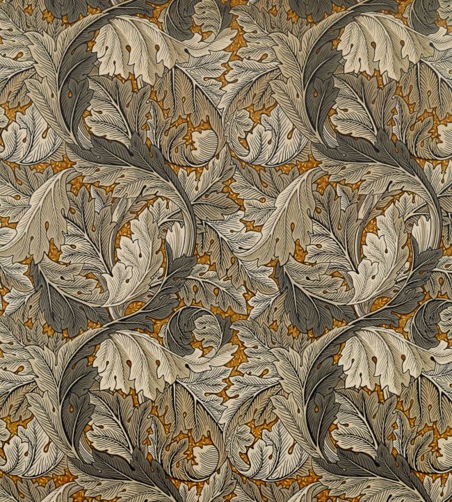 Acanthus Fabric - Mustard/Grey - 226400 - Morris & Co