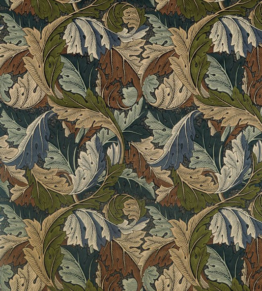 Acanthus Fabric - Slate Blue/Thyme - 226401 - Morris & Co