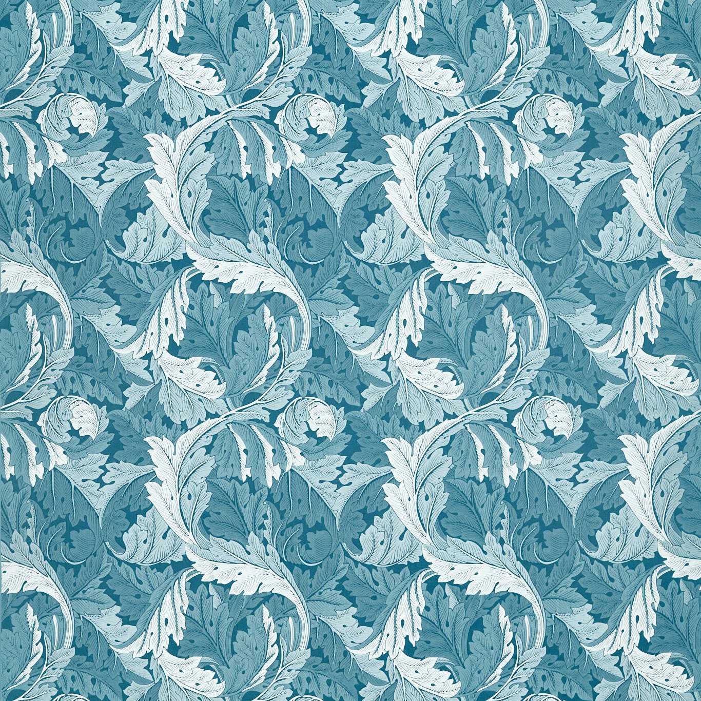 Acanthus Jacquard Fabric - Denim - F1740/01 - Clarke & Clarke