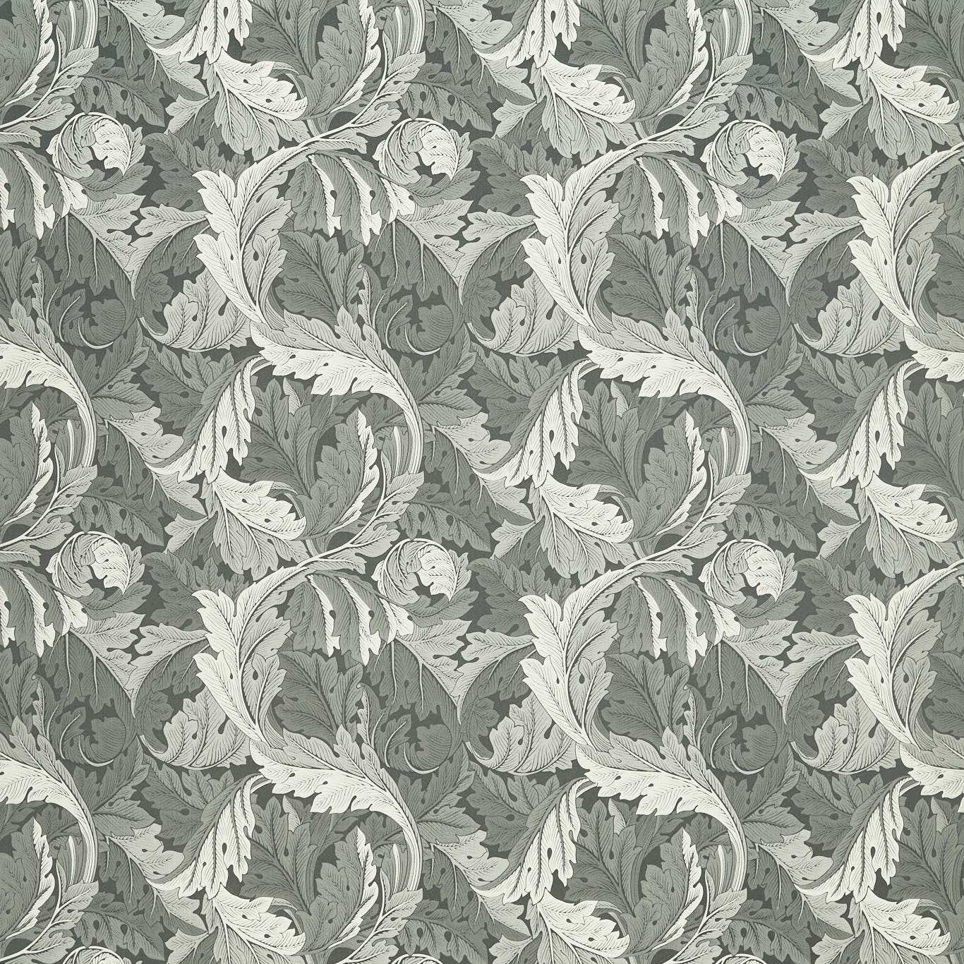 Acanthus Jacquard Fabric - Slate - F1740/05 - Clarke & Clarke