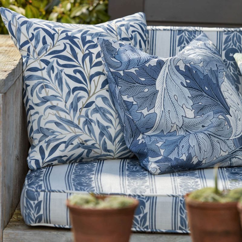 Acanthus Outdoor Fabric - Indigo - 227115 - Morris & Co