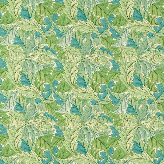Acanthus Outdoor Fabric - Nettle/Sky Blue - 227114 - Morris & Co