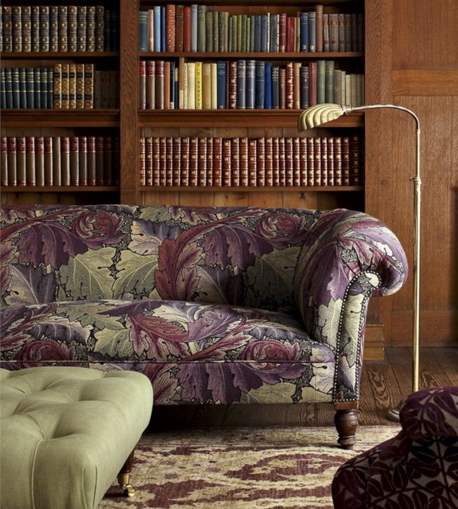 Acanthus Tapestry Fabric - Grape/Heather - 230271 - Morris & Co