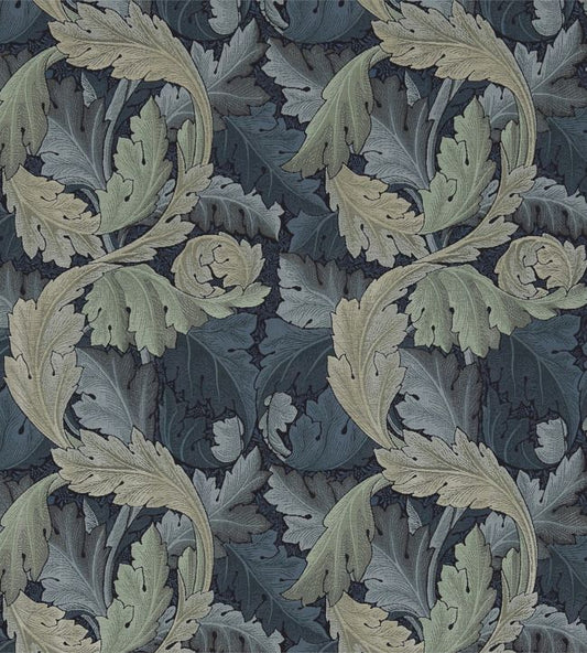 Acanthus Tapestry Fabric - Indigo/Mineral - 230272 - Morris & Co