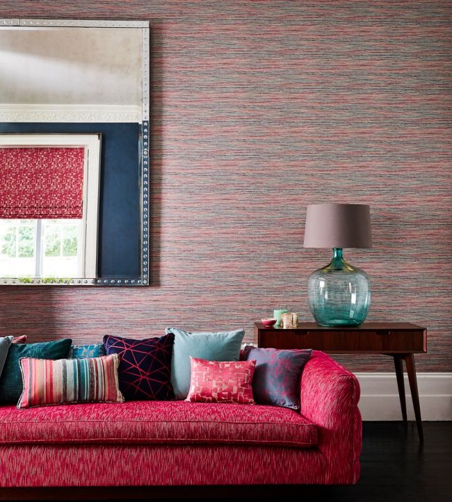 Affinity Wallpaper - Cerise/Teal - HMWF111950 - Harlequin