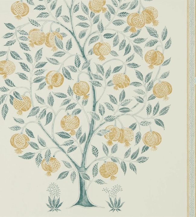 Anaar Tree Wallpaper - English Grey/Woad - DCPW216792 - Sanderson