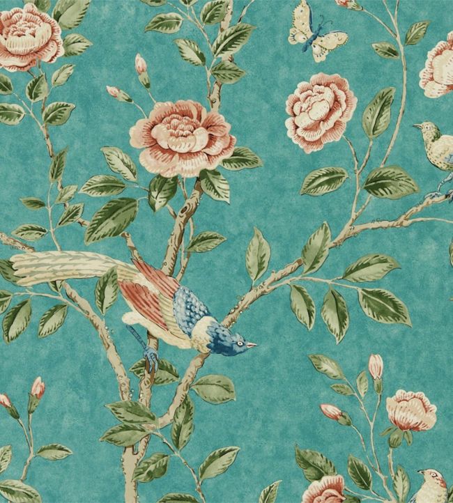 Andhara Wallpaper - Teal/Tumeric - DCPW216796 - Sanderson