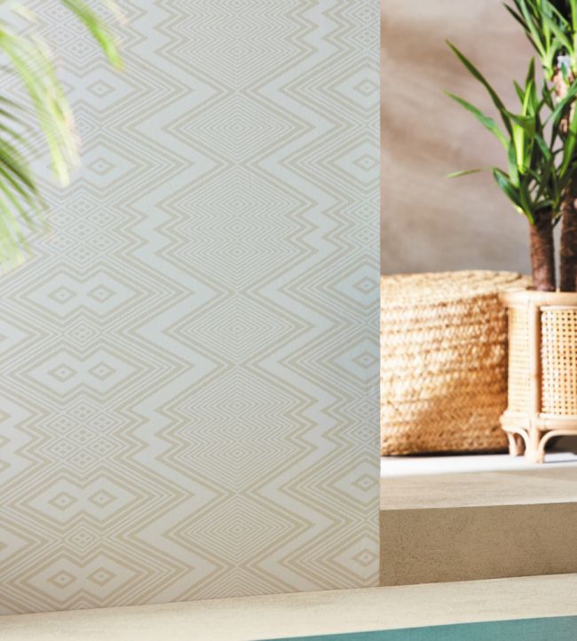 Ankara Wallpaper - Sail Cloth/ Diffused Light - HQN2112847 - Harlequin