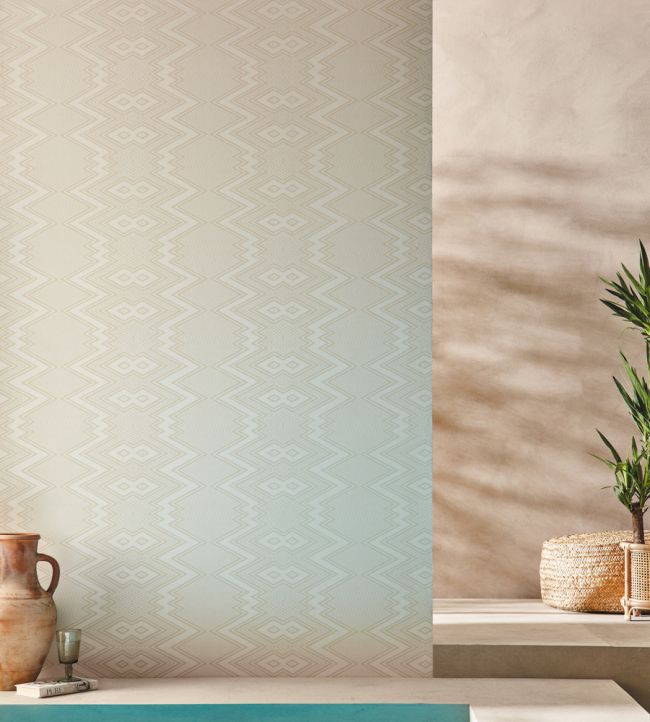 Ankara Wallpaper - Sail Cloth/ Diffused Light - HQN2112847 - Harlequin