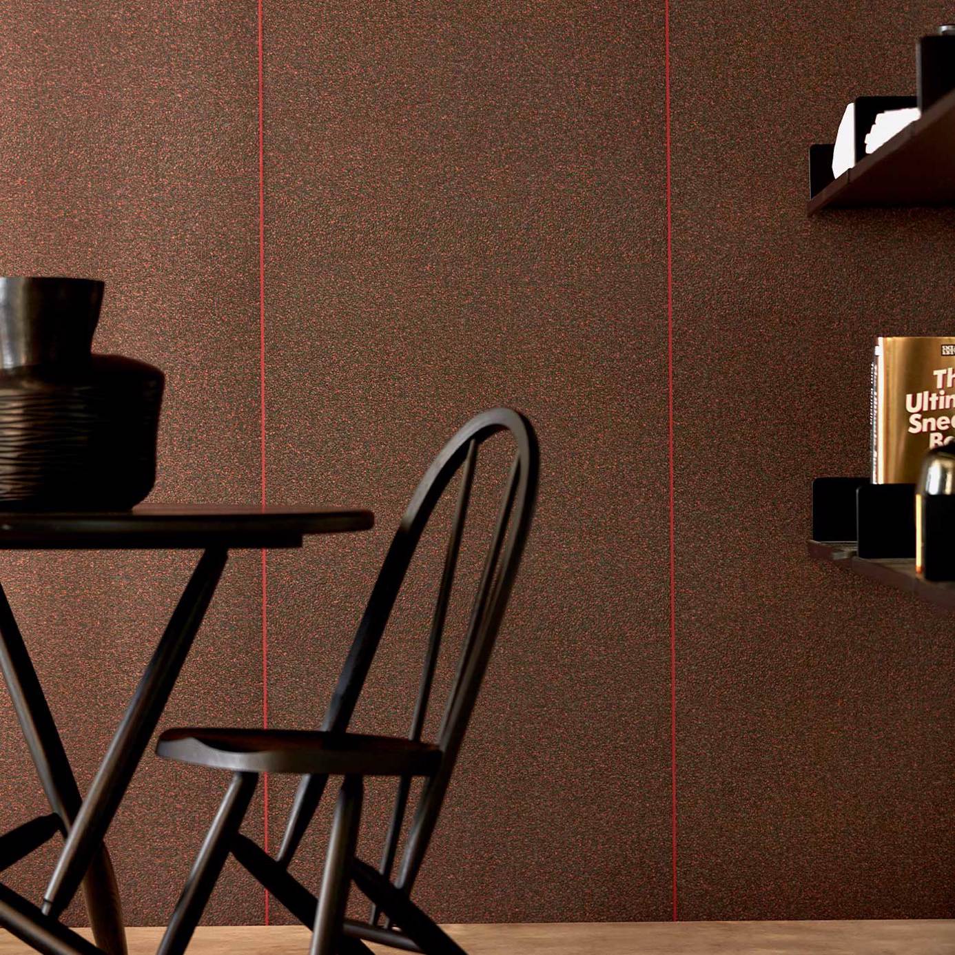 Anthology Beaded Brutalist Stripe Wallpaper - Brown - Harlequin