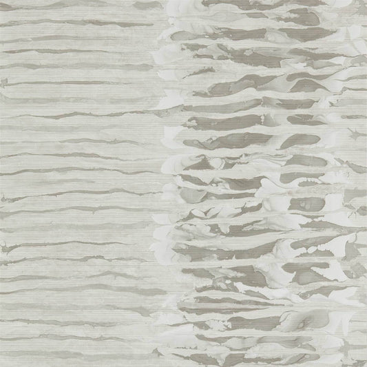 Anthology Ripple Stripe Wallpaper - Mist - EANW112580 - Harlequin