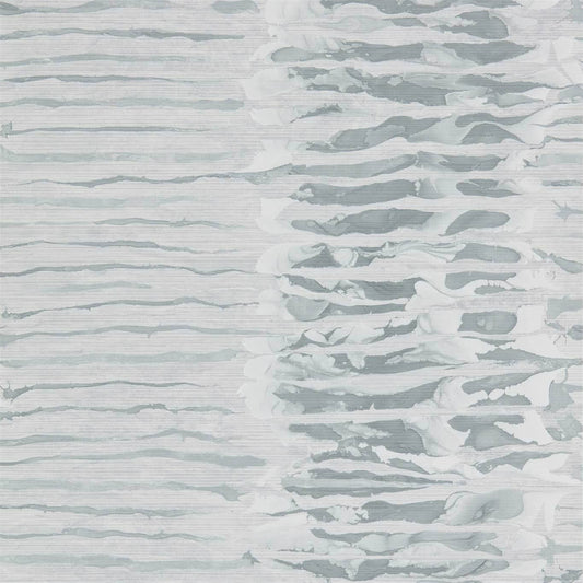 Anthology Ripple Stripe Wallpaper - Steel - EANW112577 - Harlequin