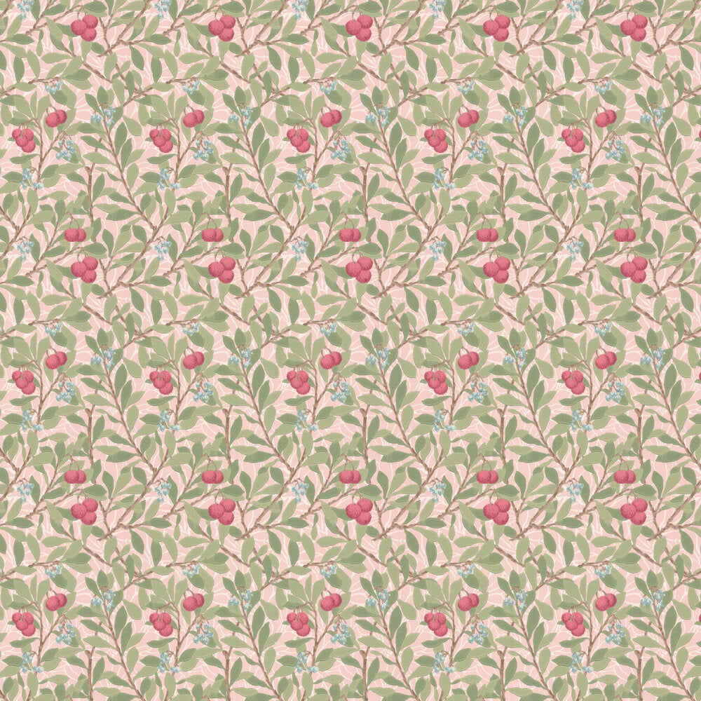 Arbutus Wallpaper - Cochineal Pink - 217378 - Morris Wallpaper WD