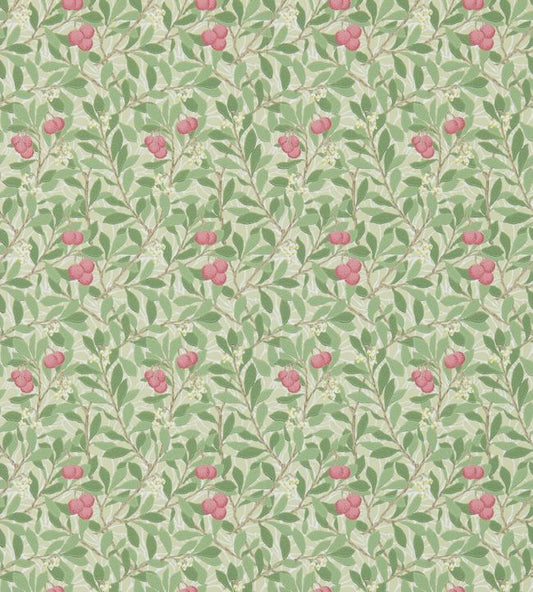 Arbutus Wallpaper - Olive/Pink - 214720 - Morris & Co