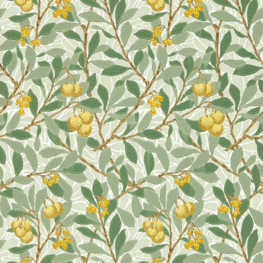 Arbutus Wallpaper - Sage/Lemon - 217356 - Morris & Co