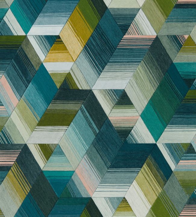 Arccos Wallpaper - Emerald/Blush - HMWF111970 - Harlequin