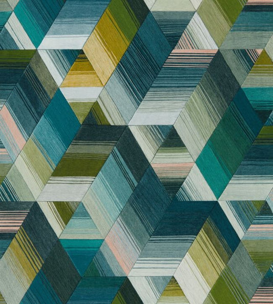 Arccos Wallpaper - Emerald/Blush - HMWF111970 - Harlequin