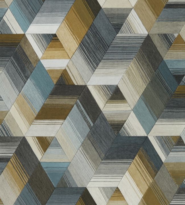 Arccos Wallpaper - Ochre/Steel - HMWF111971 - Harlequin