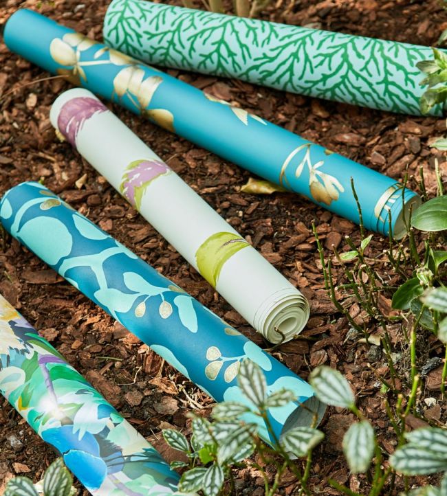 Ardisia Wallpaper - Amazonia/Teal/ Gold - HTEW112764 - Harlequin