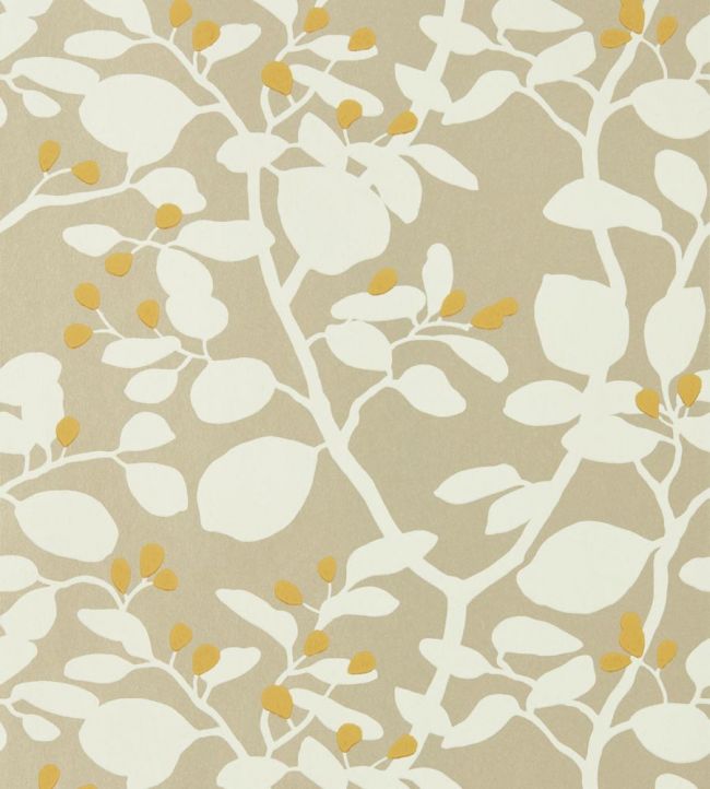 Ardisia Wallpaper - Soft Focus/Oyster/Gold - HTEW112773 - Harlequin