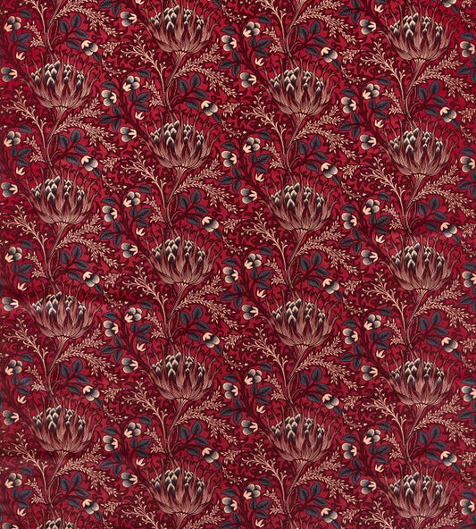 Artichoke Velvet Fabric - Barbed Berry - 227001 - Morris & Co