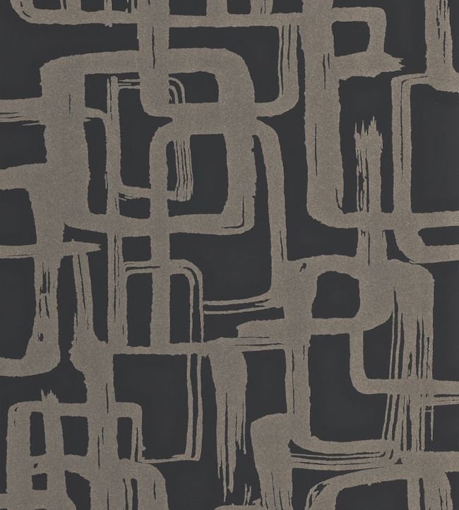 Asuka Wallpaper - Gold/Onyx - HMOW110906 - Harlequin