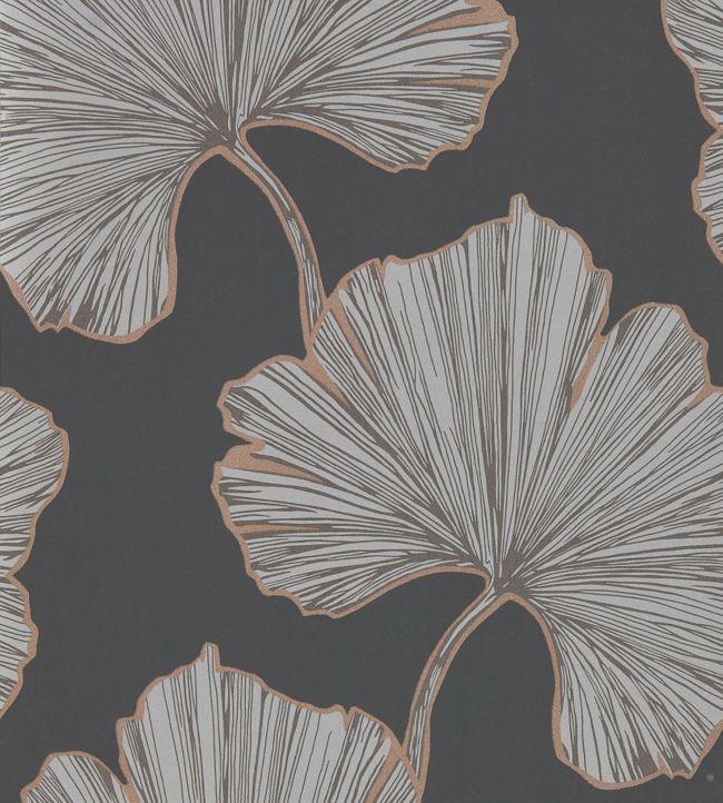 Azurea Wallpaper - Ebony/Rose Gold - HLUT111713 - Harlequin