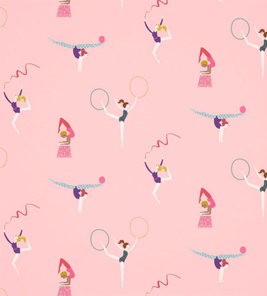 Balancing Act Wallpaper - Blossom/Raspberry/Grape - HLTF112644 - Harlequin