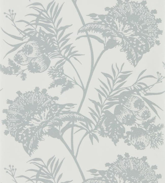 Bavero Shimmer Wallpaper - Silver - HZAP111778 - Harlequin