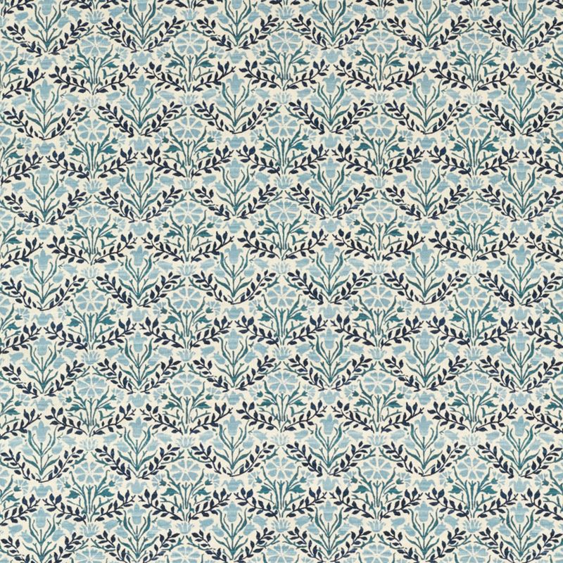 Bellflowers Fabric - Mineral Blue - 227255 - Morris & Co