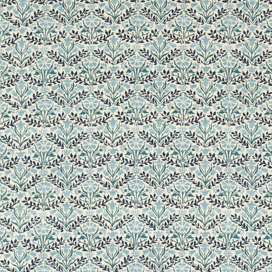 Bellflowers Fabric - Mineral Blue - 227255 - Morris & Co